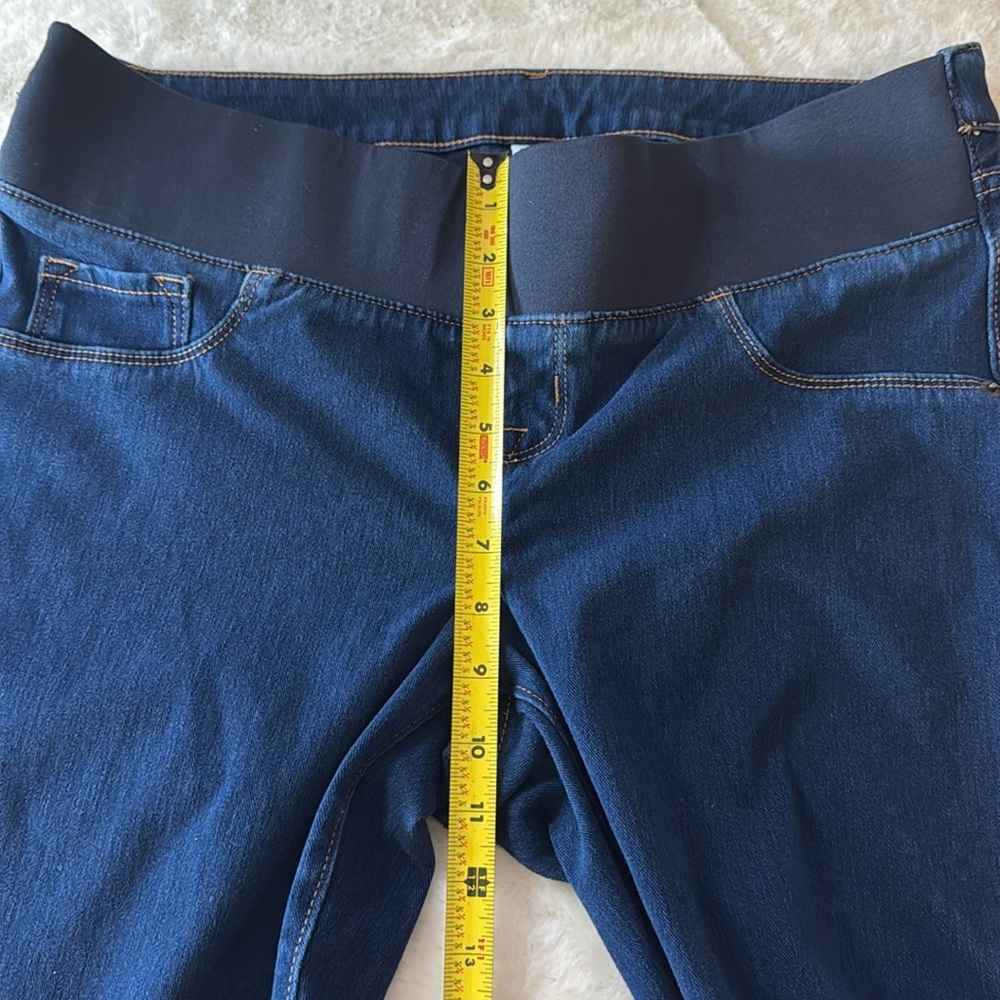 Old Navy Maternity Rockstar Super Skinny Front Low Panel Blue Jeans- size 12 - Picture 7 of 12
